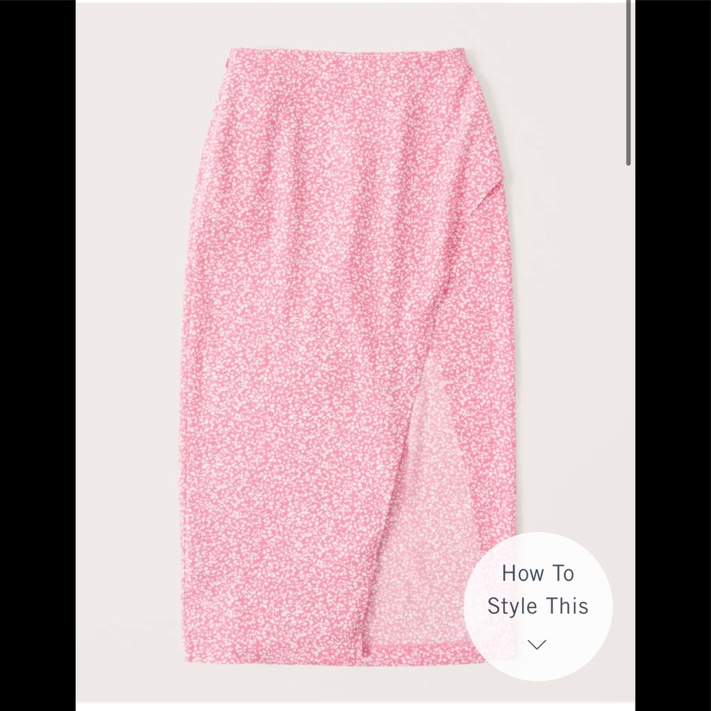 Abercrombie & Fitch Wrap Midi Skirt